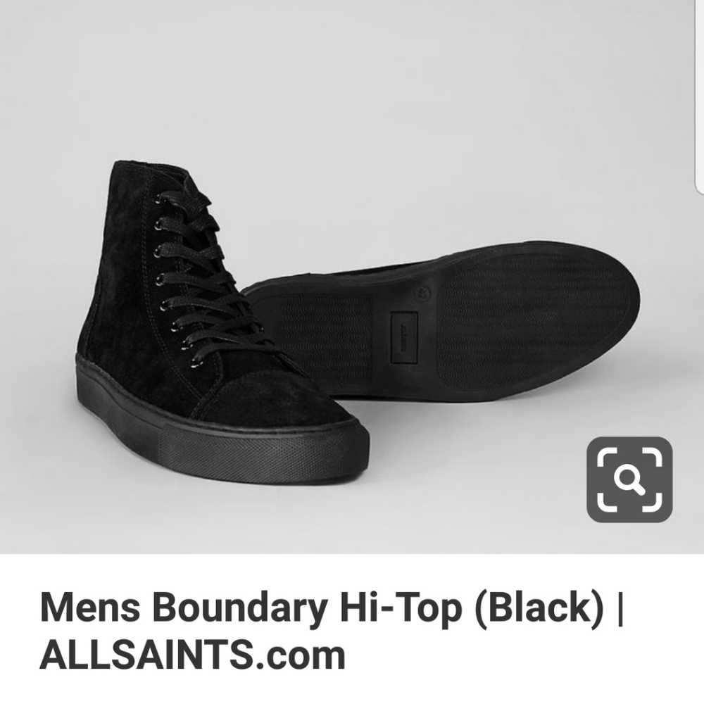 EUC ALLSAINTS man high top suede sneakers